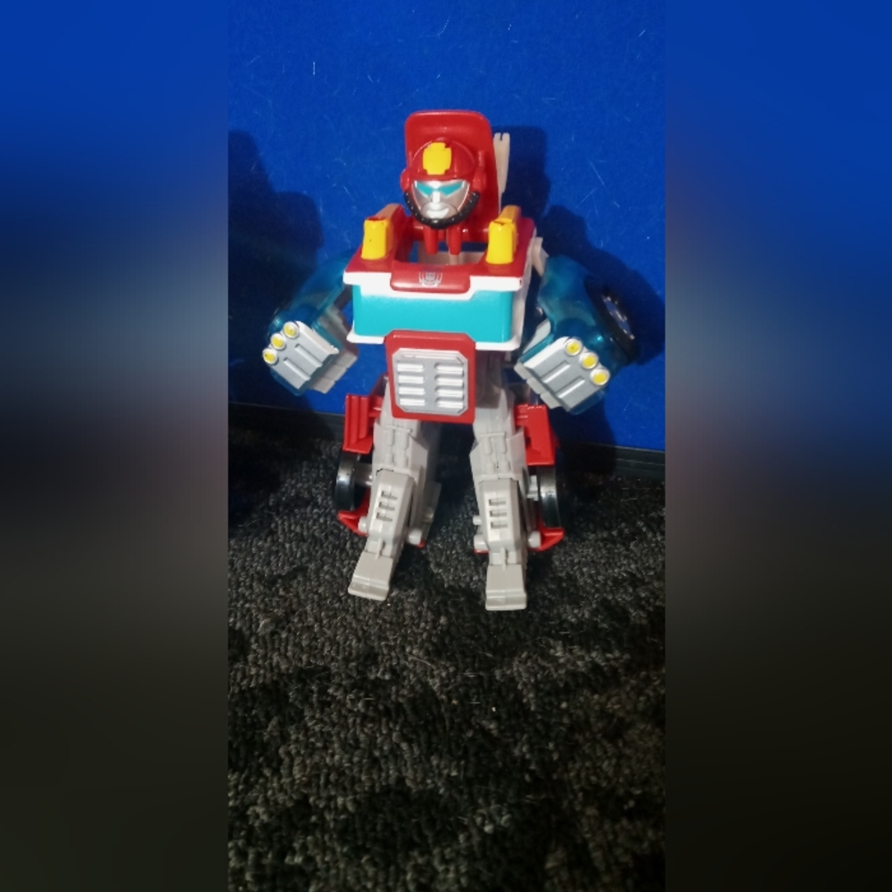 Transformers playschool blue and Red Kids Robot Heroes Action Figure Duo set - Picture 2 of 8